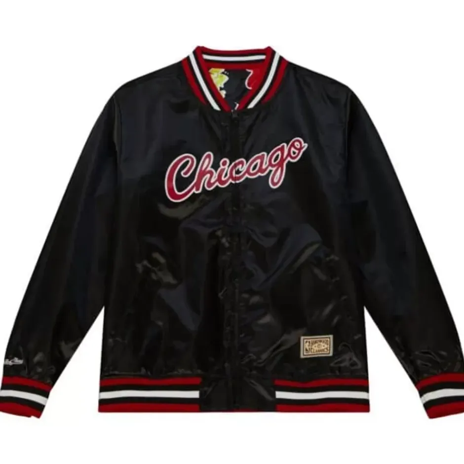 Men Mitchell & Ness Jackets & Outerwear-Slap Sticker Reversible Jacket Chicago Bulls