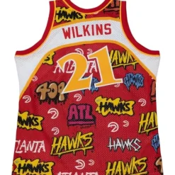 Mitchell & Ness Nba Swingman-Slap Sticker Swingman Dominique Wilkins Atlanta Hawks 1986-87 Jersey