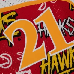 Mitchell & Ness Nba Swingman-Slap Sticker Swingman Dominique Wilkins Atlanta Hawks 1986-87 Jersey