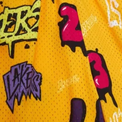 Men Mitchell & Ness Shorts-Slap Sticker Swingman Los Angeles Lakers 2009-10 Shorts