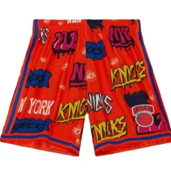 Men Mitchell & Ness Shorts-Slap Sticker Swingman New York Knicks 1991-92 Shorts