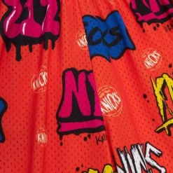Men Mitchell & Ness Shorts-Slap Sticker Swingman New York Knicks 1991-92 Shorts