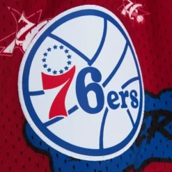 Men Mitchell & Ness Shorts-Slap Sticker Swingman Philadelphia 76Ers 1996-97 Shorts