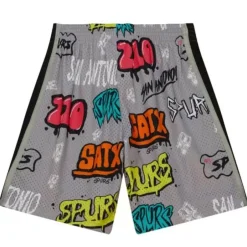 Men Mitchell & Ness Shorts-Slap Sticker Swingman San Antonio Spurs 1998-99 Shorts