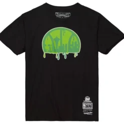 Men Mitchell & Ness T-Shirts & Tops-Slime Drip Tees Seattle Supersonics