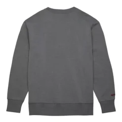 Men Mitchell & Ness Hoodies & Sweatshirts-Snow Washed Fleece Crew Current Logo Colorado Avalanche