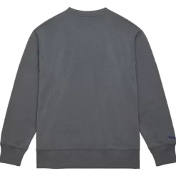 Men Mitchell & Ness Hoodies & Sweatshirts-Snow Washed Fleece Crew Golden State Warriors