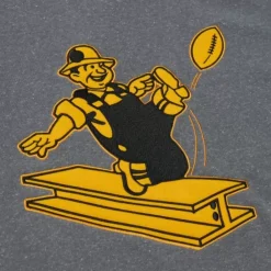 Men Mitchell & Ness Hoodies & Sweatshirts-Snow Washed Fleece Crew Pittsburgh Steelers