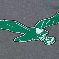 Men Mitchell & Ness Hoodies & Sweatshirts-Snow Washed Fleece Crew Philadelphia Eagles