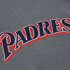 Men Mitchell & Ness Hoodies & Sweatshirts-Snow Washed Fleece Crew San Diego Padres