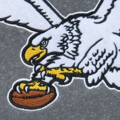 Men Mitchell & Ness Hoodies & Sweatshirts-Snow Washed Fleece Crew Vintage Logo Philadelphia Eagles