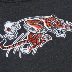 Men Mitchell & Ness Hoodies & Sweatshirts-Snow Washed Fleece Hoodie Cincinnati Bengals