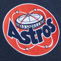 Men Mitchell & Ness Hoodies & Sweatshirts-Snow Washed Fleece Hoodie Houston Astros