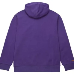 Men Mitchell & Ness Hoodies & Sweatshirts-Snow Washed Fleece Hoodie Vintage Logo New Orleans Jazz