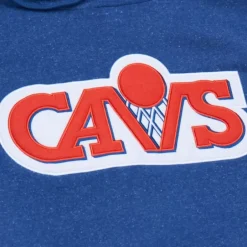 Men Mitchell & Ness Hoodies & Sweatshirts-Snow Washed Fleece Hoodie Cleveland Cavaliers