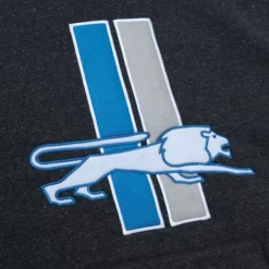 Men Mitchell & Ness Hoodies & Sweatshirts-Snow Washed Fleece Hoodie Detroit Lions
