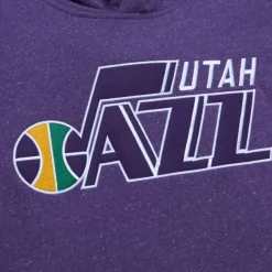 Men Mitchell & Ness Hoodies & Sweatshirts-Snow Washed Fleece Hoodie Utah Jazz
