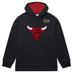 Men Mitchell & Ness Hoodies & Sweatshirts-Snow Washed Fleece Hoodie Chicago Bulls
