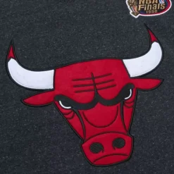 Men Mitchell & Ness Hoodies & Sweatshirts-Snow Washed Fleece Hoodie Chicago Bulls