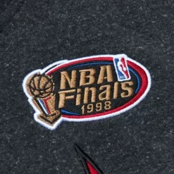 Men Mitchell & Ness Hoodies & Sweatshirts-Snow Washed Fleece Hoodie Chicago Bulls