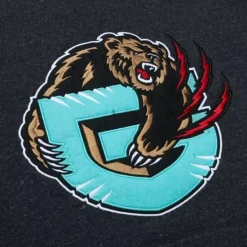 Men Mitchell & Ness Hoodies & Sweatshirts-Snow Washed Fleece Hoodie Vintage Logo Vancouver Grizzlies