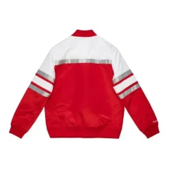 Men Mitchell & Ness Jackets & Outerwear-Special Script Heavyweight Satin Jacket Ohio State