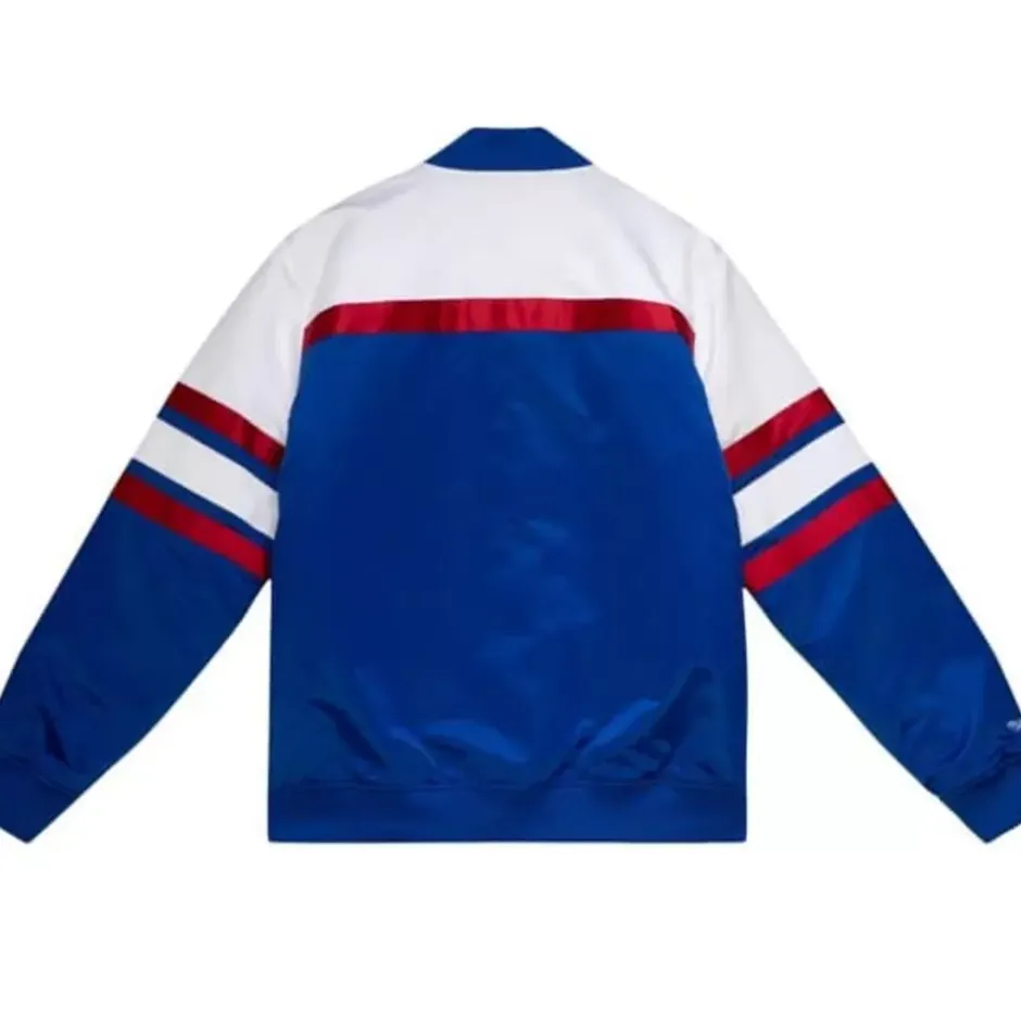 Men Mitchell & Ness Jackets & Outerwear-Special Script Heavyweight Satin Jacket Chicago Cubs