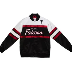 Men Mitchell & Ness Jackets & Outerwear-Special Script Heavyweight Satin Jacket Atlanta Falcons