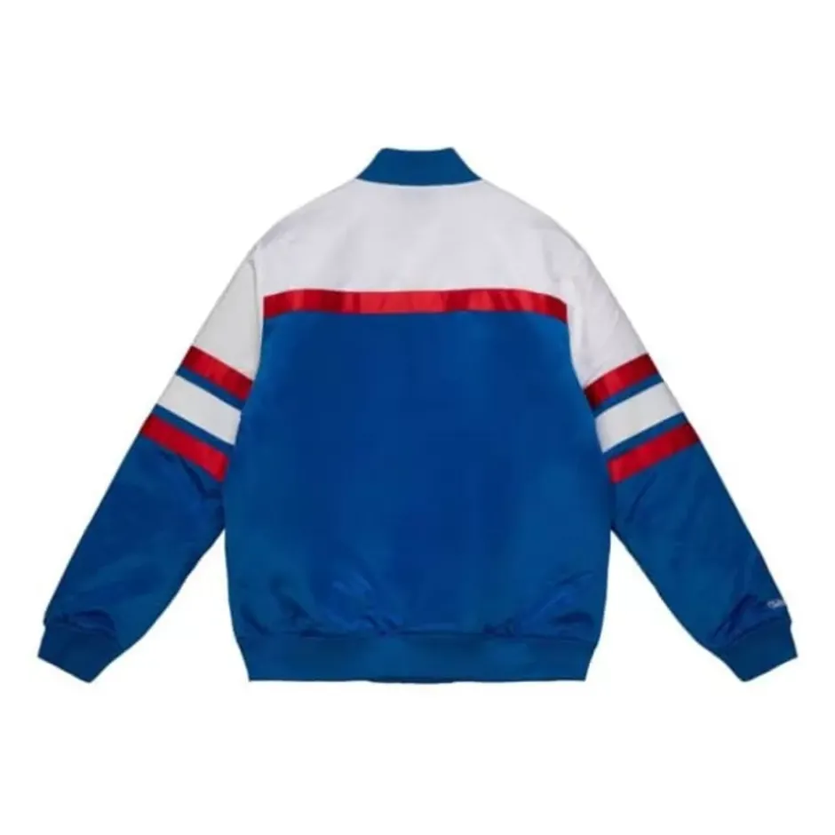 Men Mitchell & Ness Jackets & Outerwear-Special Script Heavyweight Satin Jacket Los Angeles Clippers