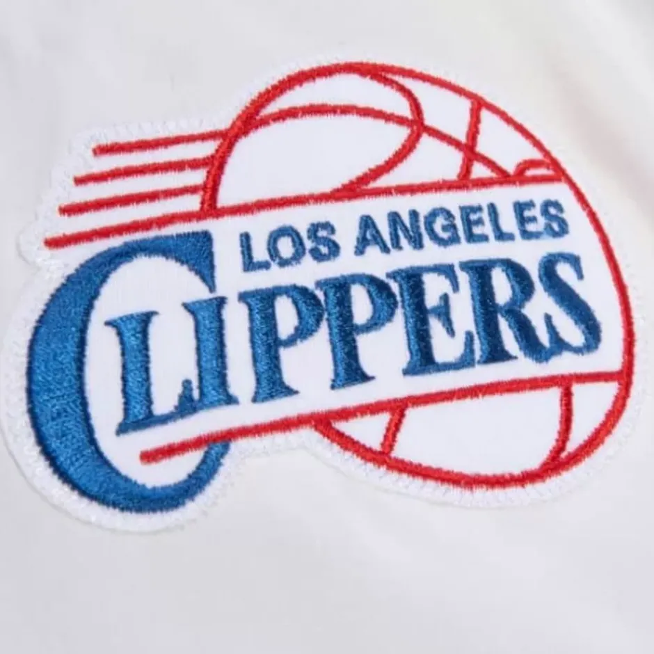 Men Mitchell & Ness Jackets & Outerwear-Special Script Heavyweight Satin Jacket Los Angeles Clippers