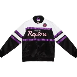 Men Mitchell & Ness Jackets & Outerwear-Special Script Heavyweight Satin Jacket Toronto Raptors