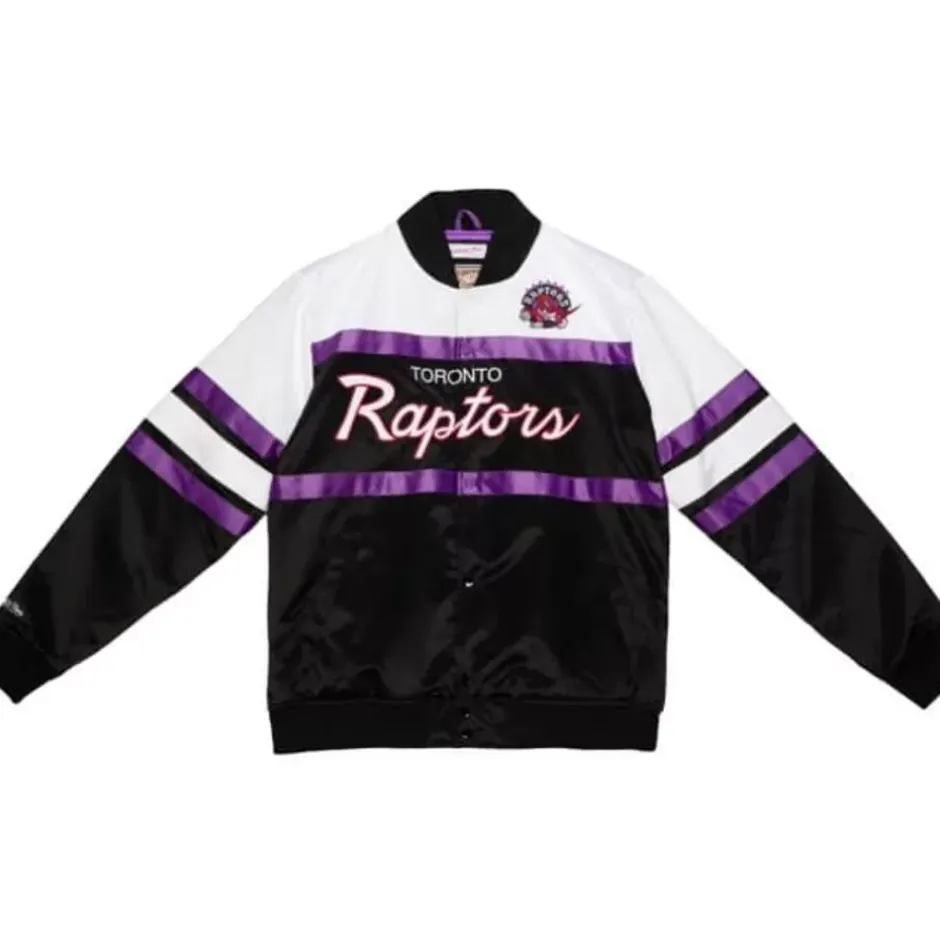 Men Mitchell & Ness Jackets & Outerwear-Special Script Heavyweight Satin Jacket Toronto Raptors