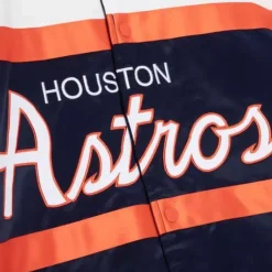 Men Mitchell & Ness Jackets & Outerwear-Special Script Heavyweight Satin Jacket Houston Astros