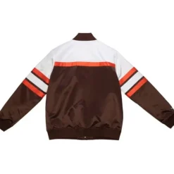 Men Mitchell & Ness Jackets & Outerwear-Special Script Heavyweight Satin Jacket Cleveland Browns