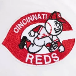 Men Mitchell & Ness Jackets & Outerwear-Special Script Heavyweight Satin Jacket Cincinnati Reds