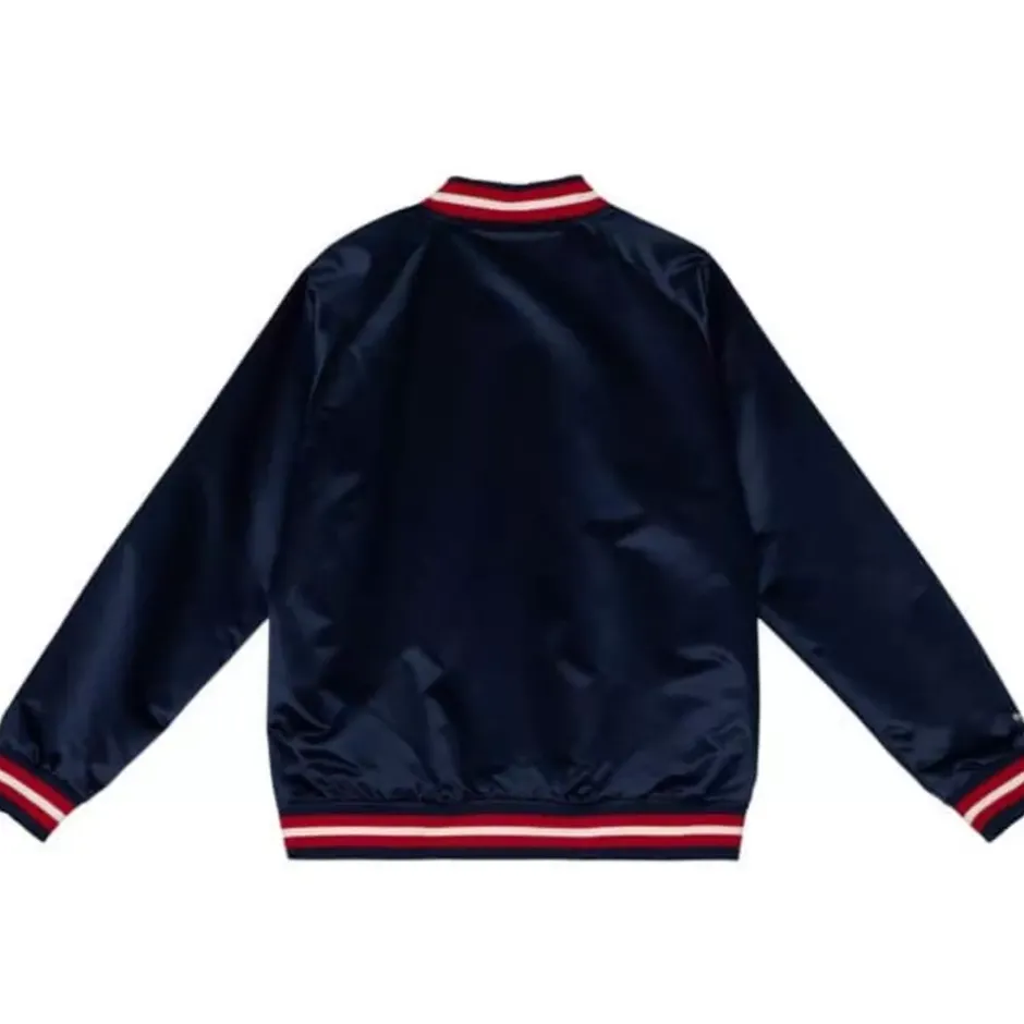 Men Mitchell & Ness Jackets & Outerwear-Special Script Light Weight Satin Jacket New York Rangers