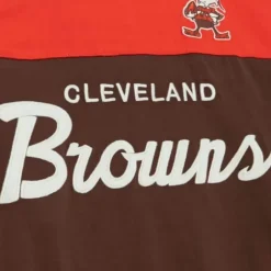 Men Mitchell & Ness T-Shirts & Tops-Special Script Long Sleeve Cleveland Browns