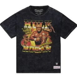 Men Mitchell & Ness T-Shirts & Tops-Still Running Wild Tee Hulk Hogan
