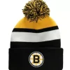 Mitchell & Ness Knit-Stripe Pom Knit Boston Bruins