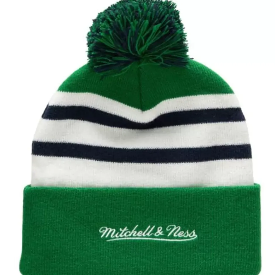 Mitchell & Ness Knit-Stripe Pom Knit Hartford Whalers