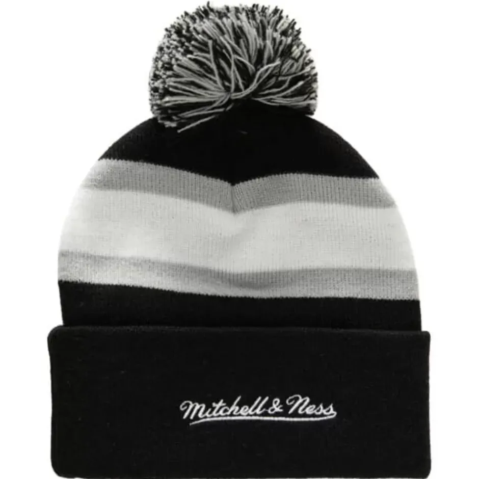 Mitchell & Ness Knit-Stripe Pom Knit Los Angeles Kings