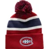 Mitchell & Ness Knit-Stripe Pom Knit Montreal Canadiens
