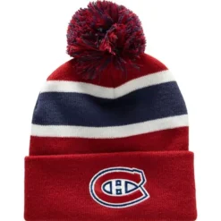 Mitchell & Ness Knit-Stripe Pom Knit Montreal Canadiens