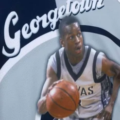 Men Mitchell & Ness T-Shirts & Tops-Sublimated Player Tank Georgetown University Allen Iverson