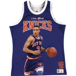 Men Mitchell & Ness T-Shirts & Tops-Sublimated Player Tank New York Knicks John Starks