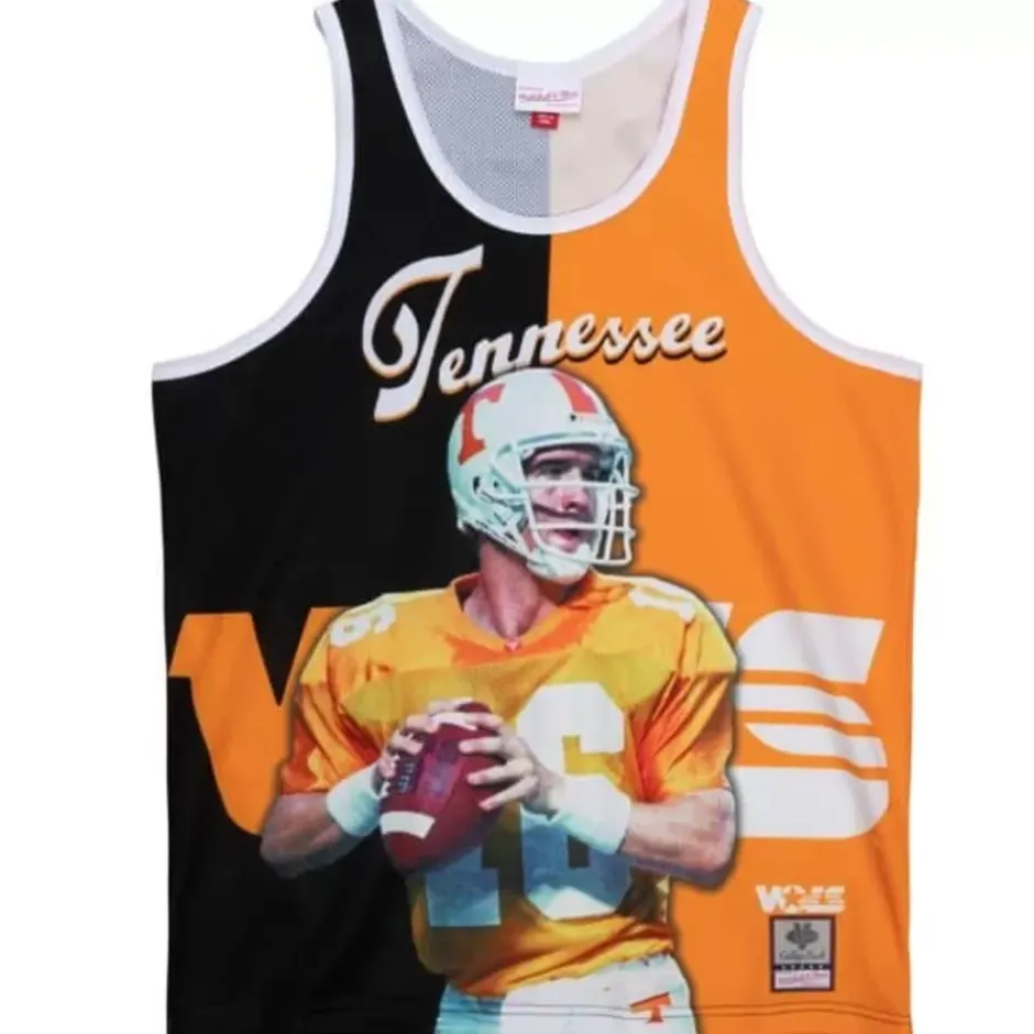 Men Mitchell & Ness T-Shirts & Tops-Sublimated Player Tank University Of Tennessee Peyton Manning