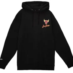 Men Mitchell & Ness Hoodies & Sweatshirts-Sugar Skull Hoodie Chicago Bulls