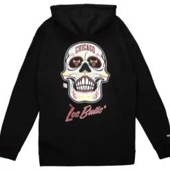 Men Mitchell & Ness Hoodies & Sweatshirts-Sugar Skull Hoodie Chicago Bulls