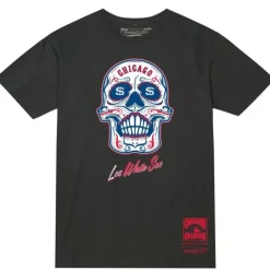 Men Mitchell & Ness T-Shirts & Tops-Sugar Skull Tee Chicago White Sox