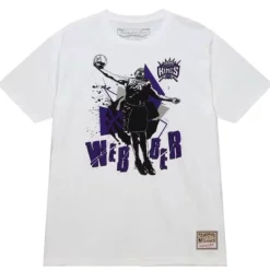 Men Mitchell & Ness T-Shirts & Tops-Suite Sensations Tee Sacramento Kings Chris Webber